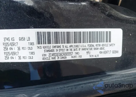 2012 Dodge Grand Caravan R/T z USA, uszkodzony, nr VIN 2C4RDGEG6CR265557